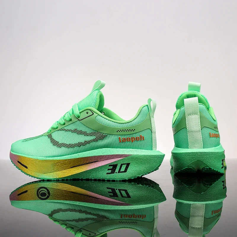 Chaussures de course avec plaque en carbone, spécialité marathon, pour hommes et femmes, respirantes, légères, confortables, antidérapantes, baskets Chunta