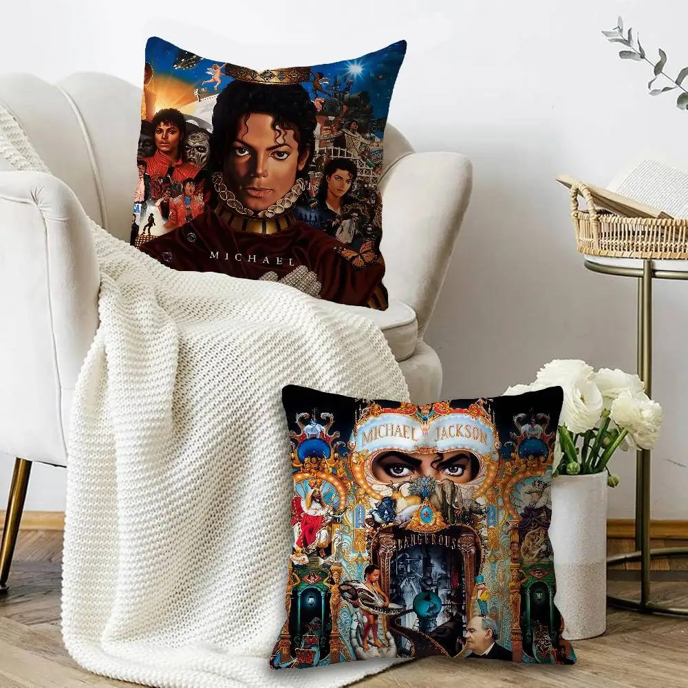 Singer M-Michael J-Jackson Cushion Cover Pillow Cover Decor Pillowcase Printed Cushion Case for Couch