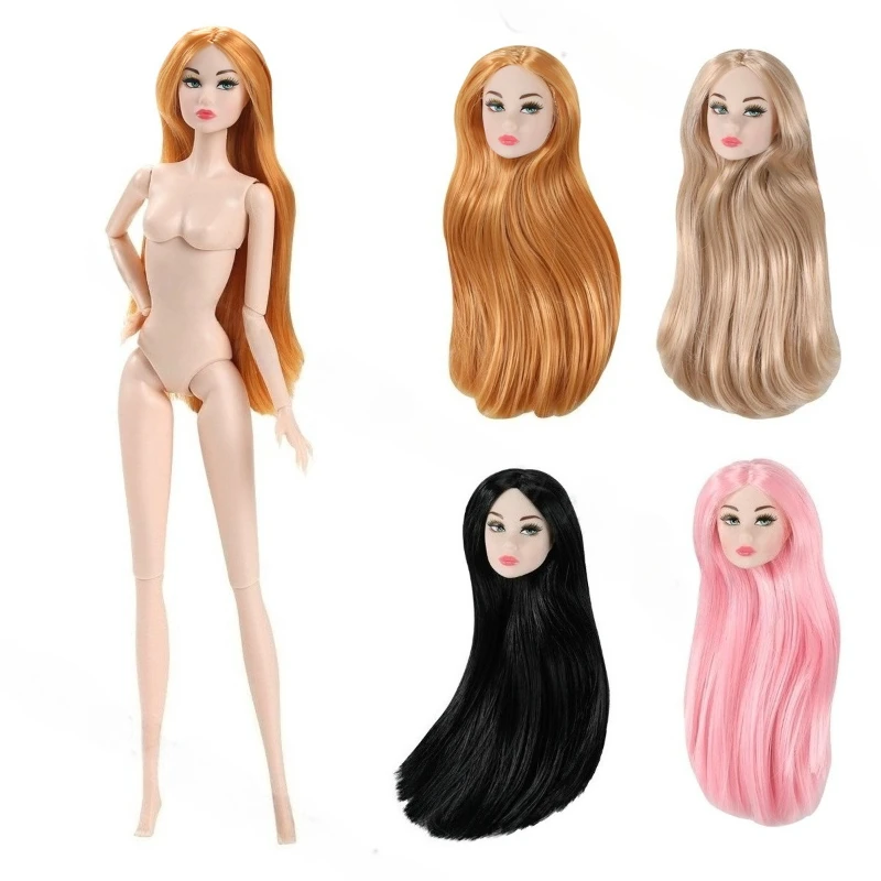

1/6 Supermodel Body's Head Make Up Fit To 32cm Supermodel Body Accessories Toys for Girls