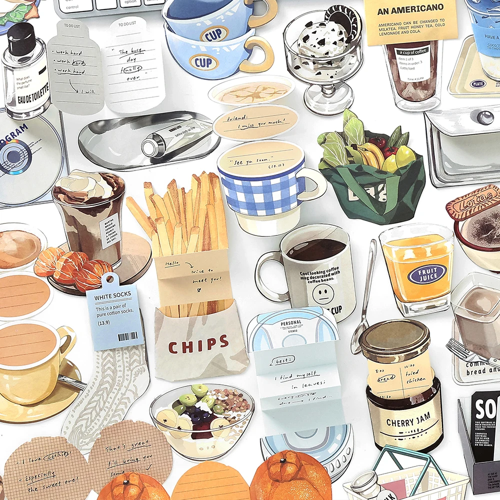 15 قطعة سلسلة متجر الراحة عطلة نهاية الأسبوع Kawaii Ins رسالة ملاحظات كتيب إبداعي ديكو سكرابوكينغ المواد ورق الحرف