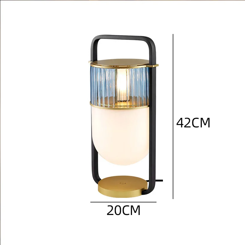 Nordic Designer Minimalist Glass Floor Lamp Modern Home Decor Living Room Bedroom Bedside Study Creative Portable LED Desk Light