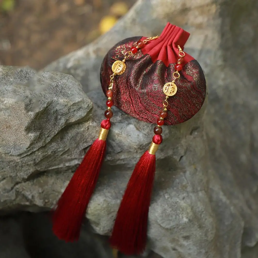 

Empty Chinese Style Cloth Sachet Embroidery Brocade Tassel Storage Sachet Exquisite Portable Hanging Pouchperfume Bag