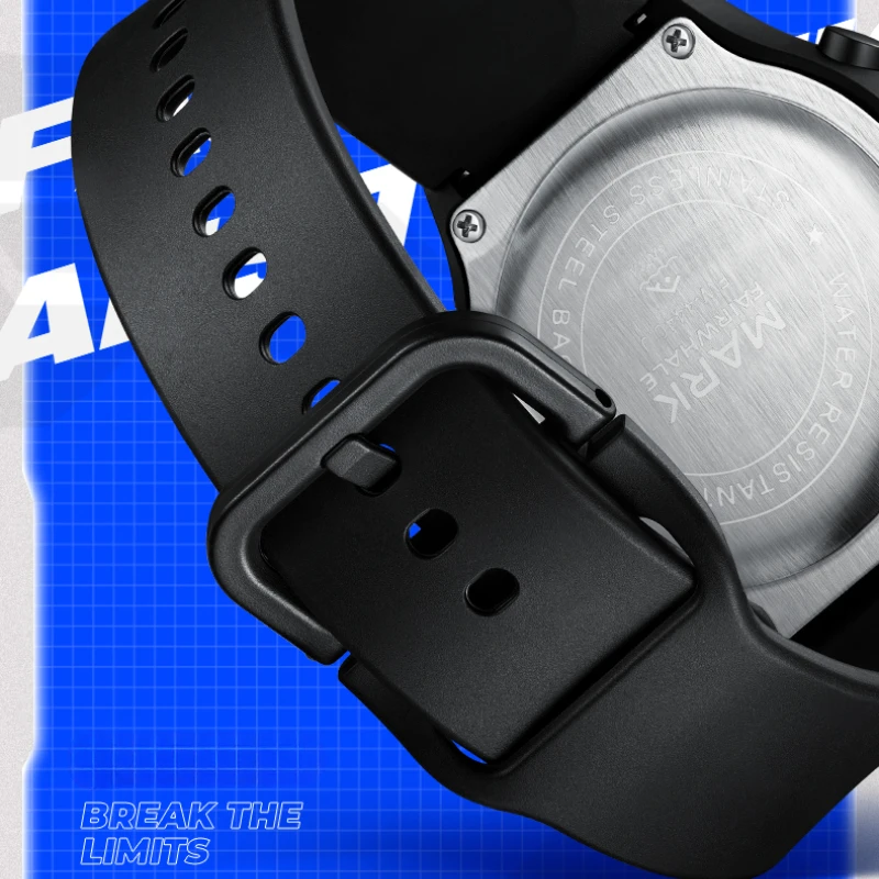 Mark Fairwhale 4440 Men's Digital Watch Outdoor Sports Luminous Rubber Strap Waterproof Alarm Clock