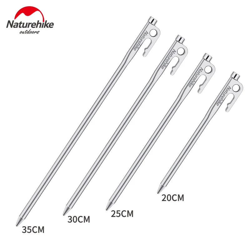 

Naturehike Camping Accessories 20/25/30/35cm Tent Pegs Stainless Steel Outdoor Tent Nails Ground Nail Tent Equipment Tool 1pc