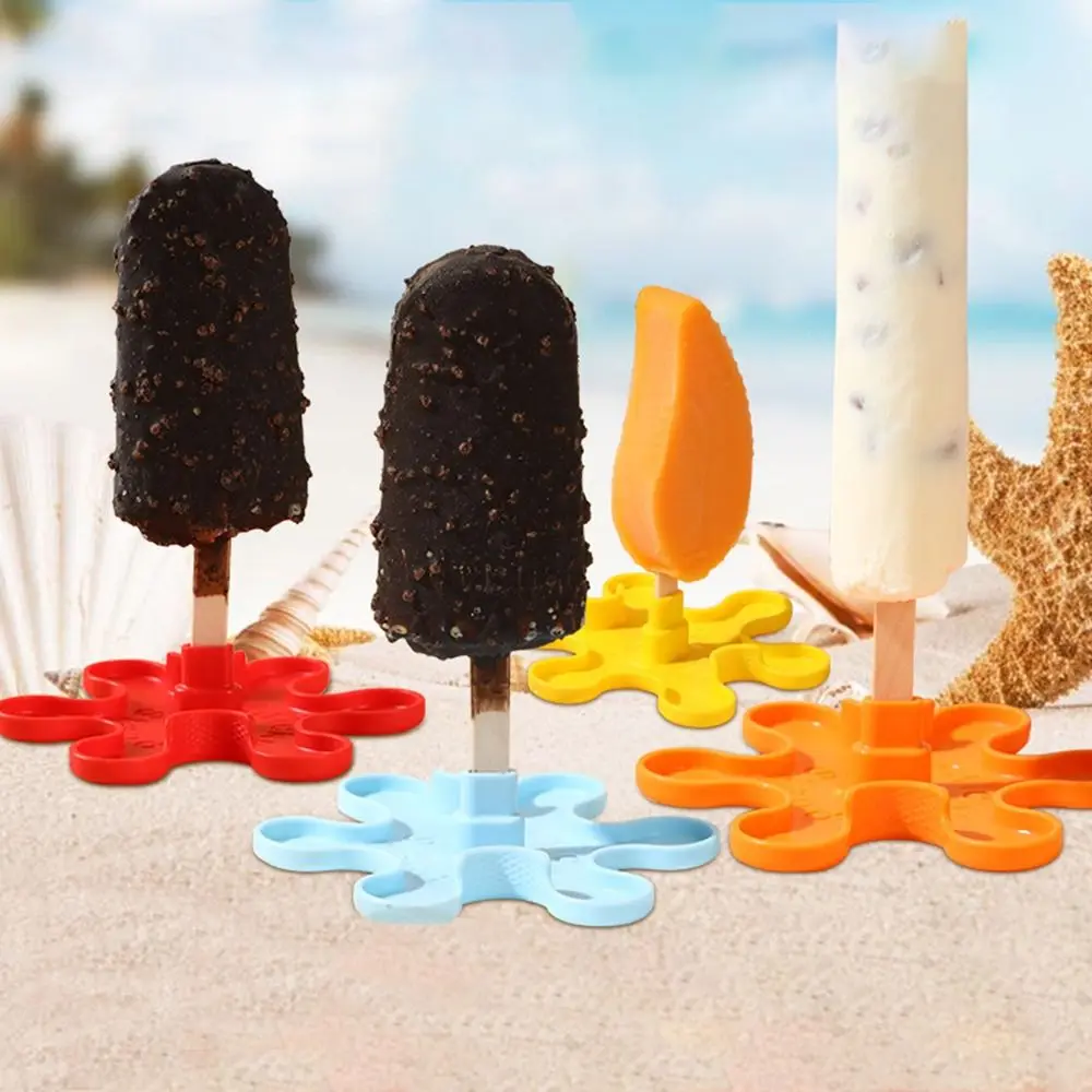 

New Creative Drip Free Ice Pop Holder Plastic Drip-proof Ice Cream Holder Protective Frozen Treats Racks for Summer