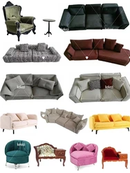 Dollhouse 1/6 European-style Sofa Miniature Dollhouse Furniture 1/12 Bjd Doll Chair Doll Accessories New Diy Miniature Dollhouse