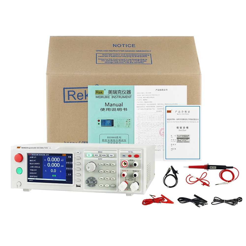 Program control safety comprehensive tester RK9960A 3-in-1 voltage DC 5kv AC6KV leakage current AC10mA DC5mA