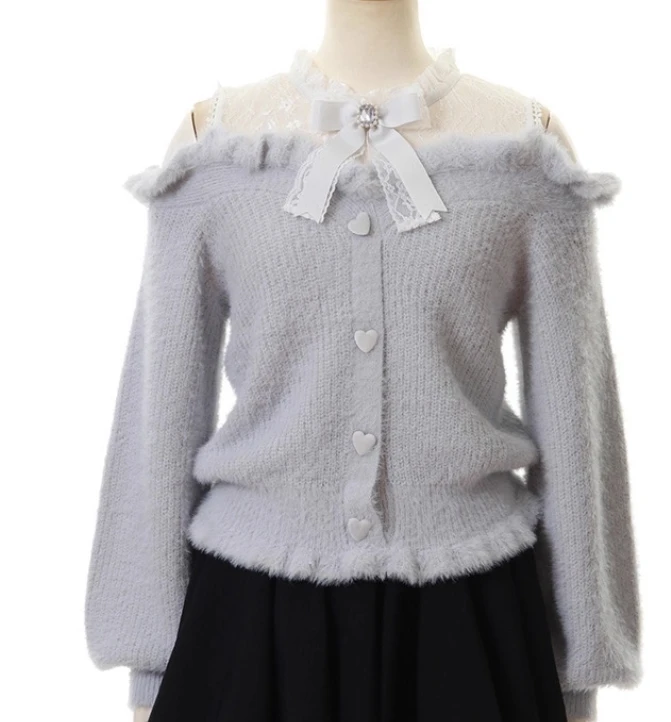 Godivana Liz Schulterfreier Wollmisch-Pullover 6