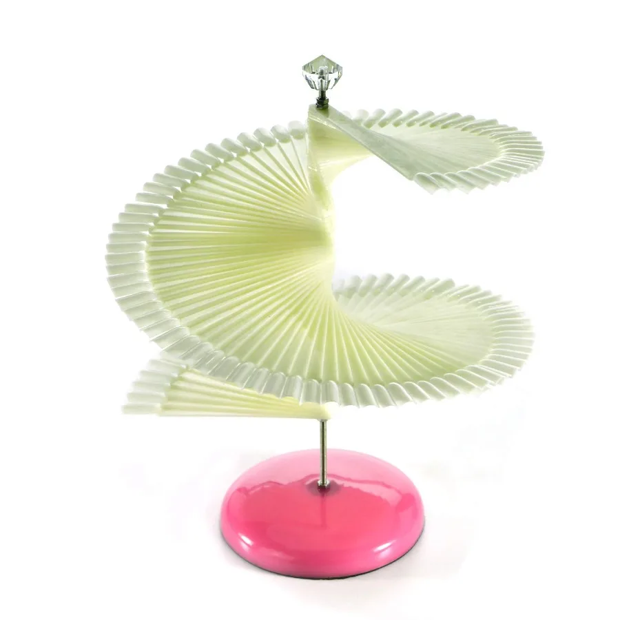 

AMT 120 Pieces Nail Tips Display Stand for Nail Art Showcase Spiral Design Plastic Nail Tips Display Holder with Sample Display