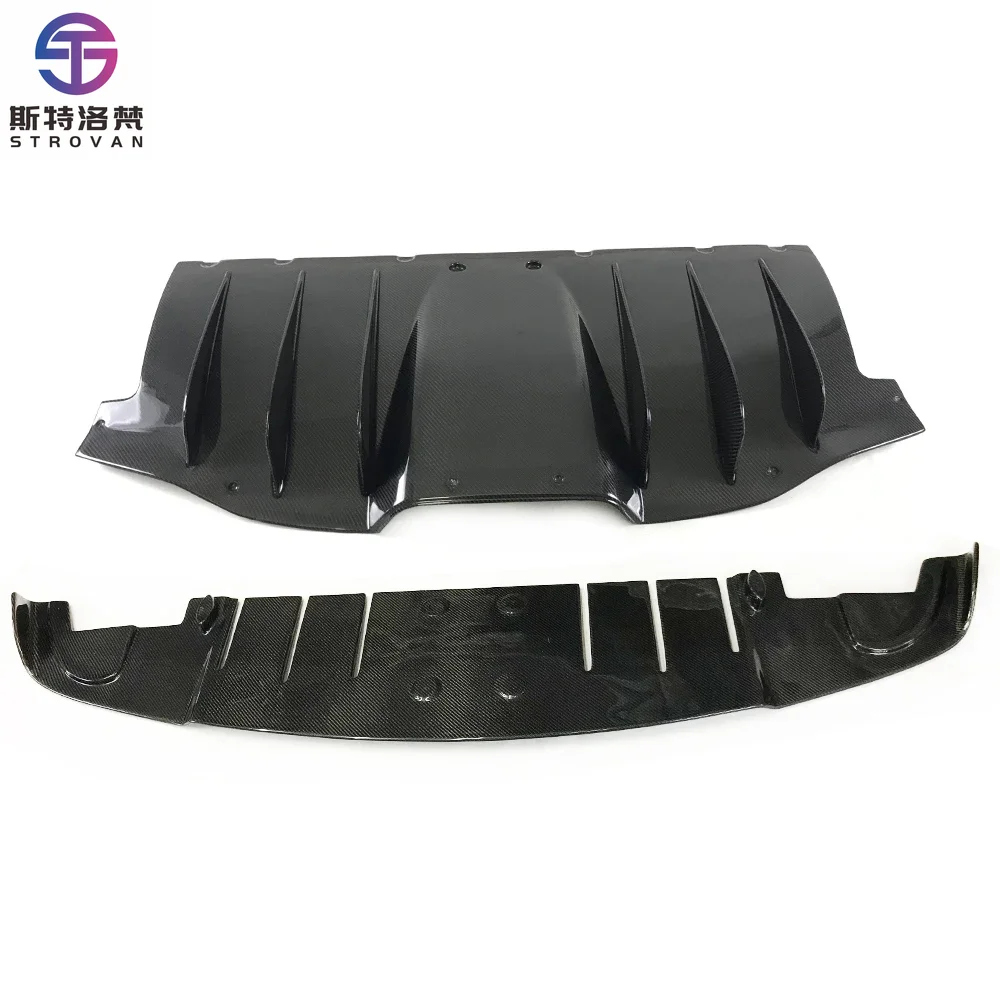 

STLF Carbon Fiber Rear Bumper Lip Diffuser for Ferraris 458 Spider Auto Racing Car Style Body Kit Spoiler Splitter
