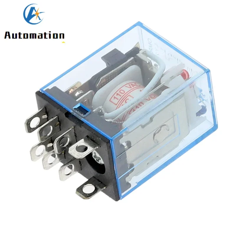 1 sztuk ogólnego przeznaczenia LY2NJ HH62P elektroniczny mikro przekaźnik elektromagnetyczny lampa LED 10A 8 pinów cewka DPDT DC12V 24V AC110V 220V