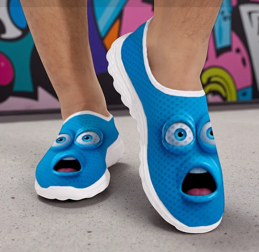 شباشب منزلية كاجوال بطباعة ملتوية من سانتا كلوز، قماش خفيف الوزن وجيد التهوية للنساء والرجال #5