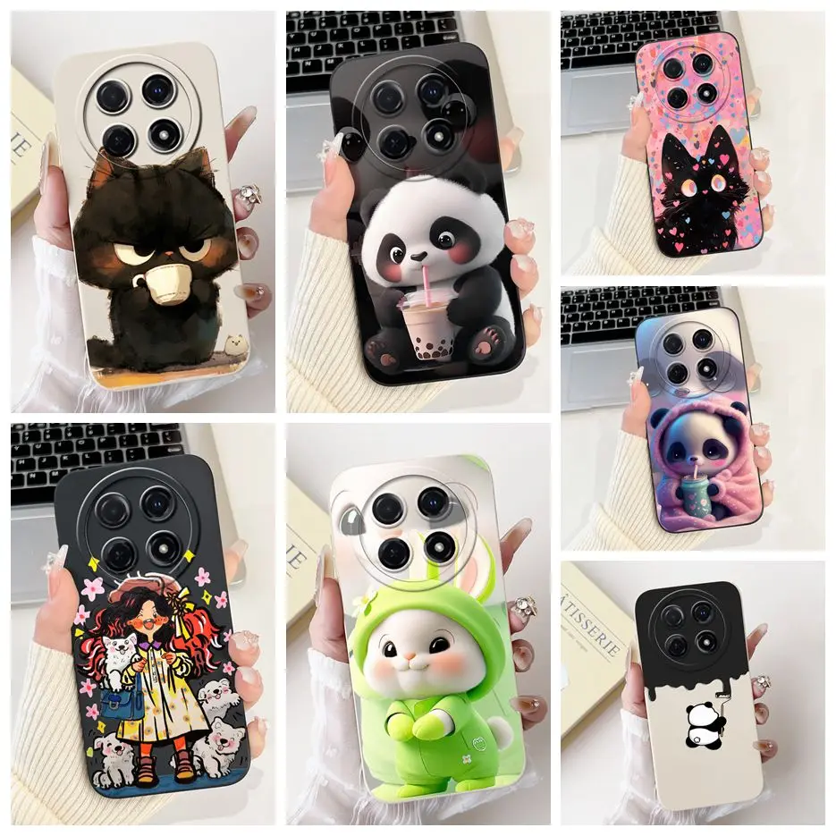 Чехол для Huawei Nova 12i Nova13i CTR-L91 с милой пандой и мультяшной задней крышкой, мягкий чехол из ТПУ для телефона Huawei Nova 13i Nova12i 4G Fundas