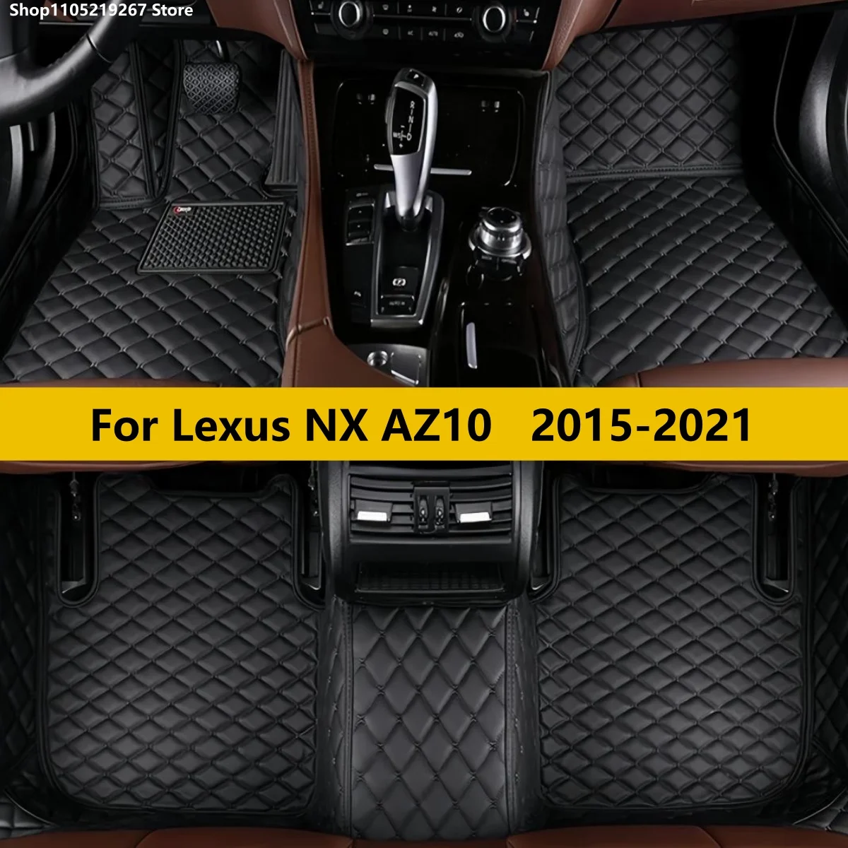 

Car Floor Mats For Lexus NX AZ10 2015 2016 2017 2018 2019 2020 2021 Auto Front Rear Row Full Set Leather Carpet Pads Foot Mat