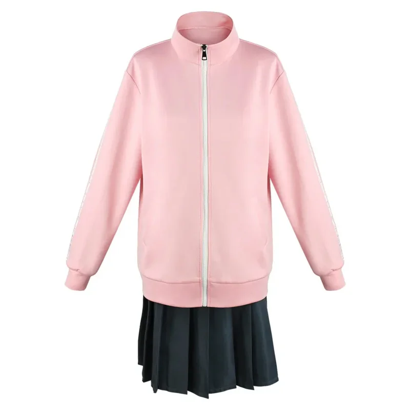 Gotou Hitori Cosplay Anime Bocchi The Rock Gotou HitoriJK Uniforme Giacca Rosa Gonna Parrucca Set Halloween Anime Gioco di ruolo