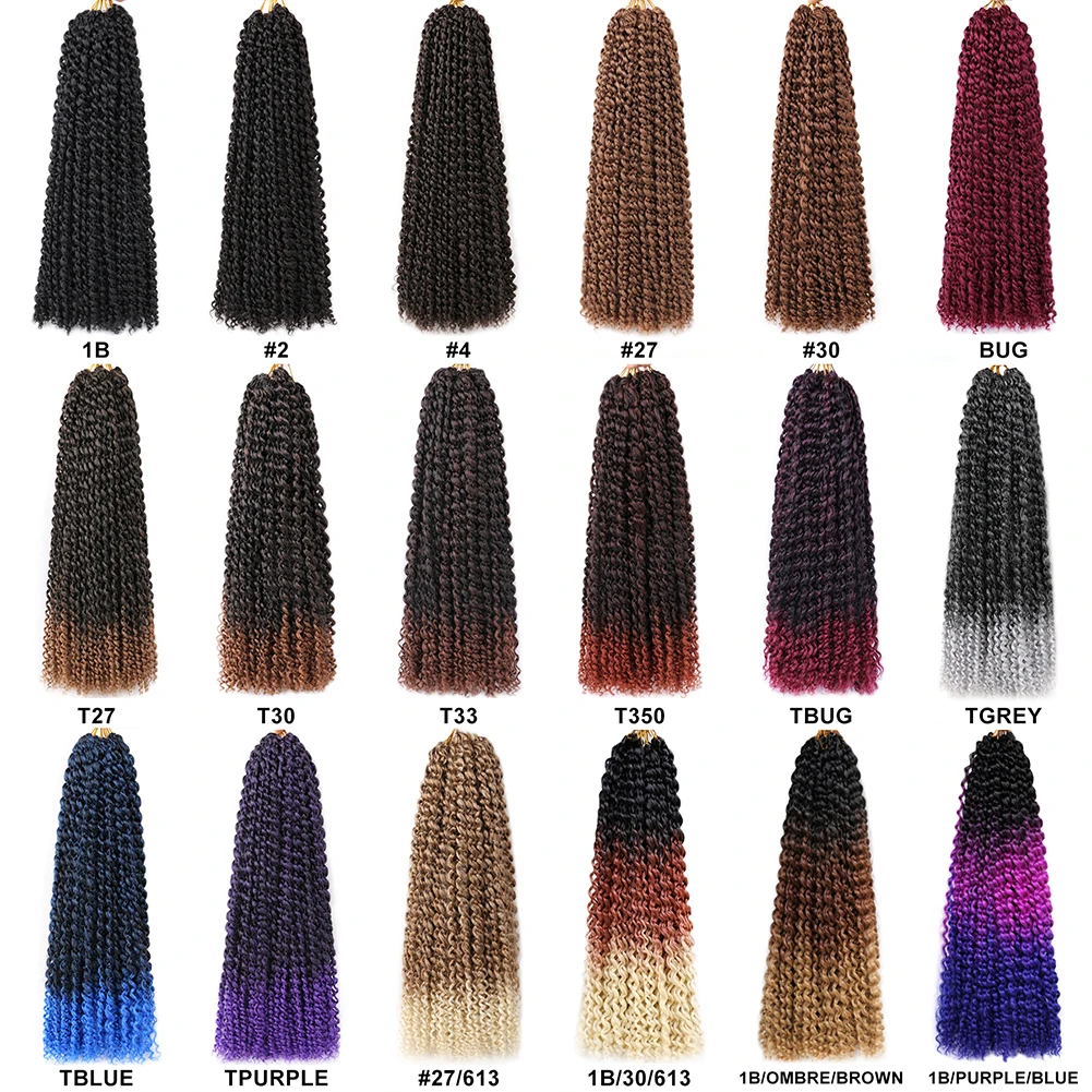 Dairess-Extensions de Cheveux Tressés Synthétiques, Pré-Bouclées, au Crochet, 18 Pouces