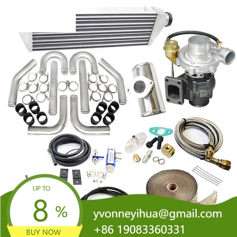 Universal Turbo Kits T04E V-BAND TURBOCHARGER WASTEGATE INTERCOOLER