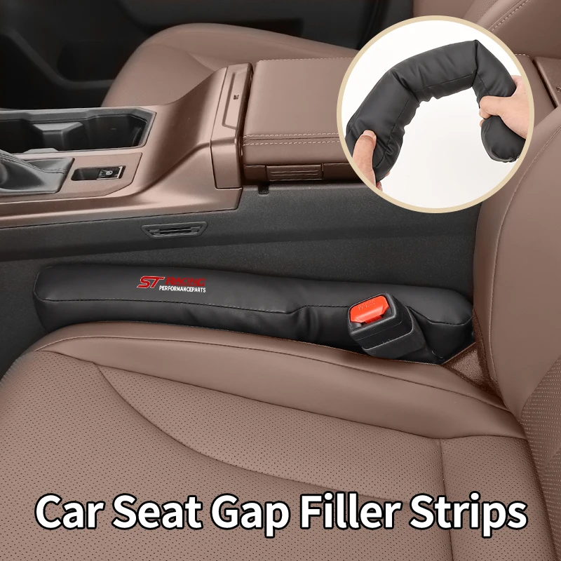 Leather Car Seat Gap Filler Strips Decorative Interior Accessories For Ford ST Racing Performance Explorer Focus Mk2 Mk3 Fiesta