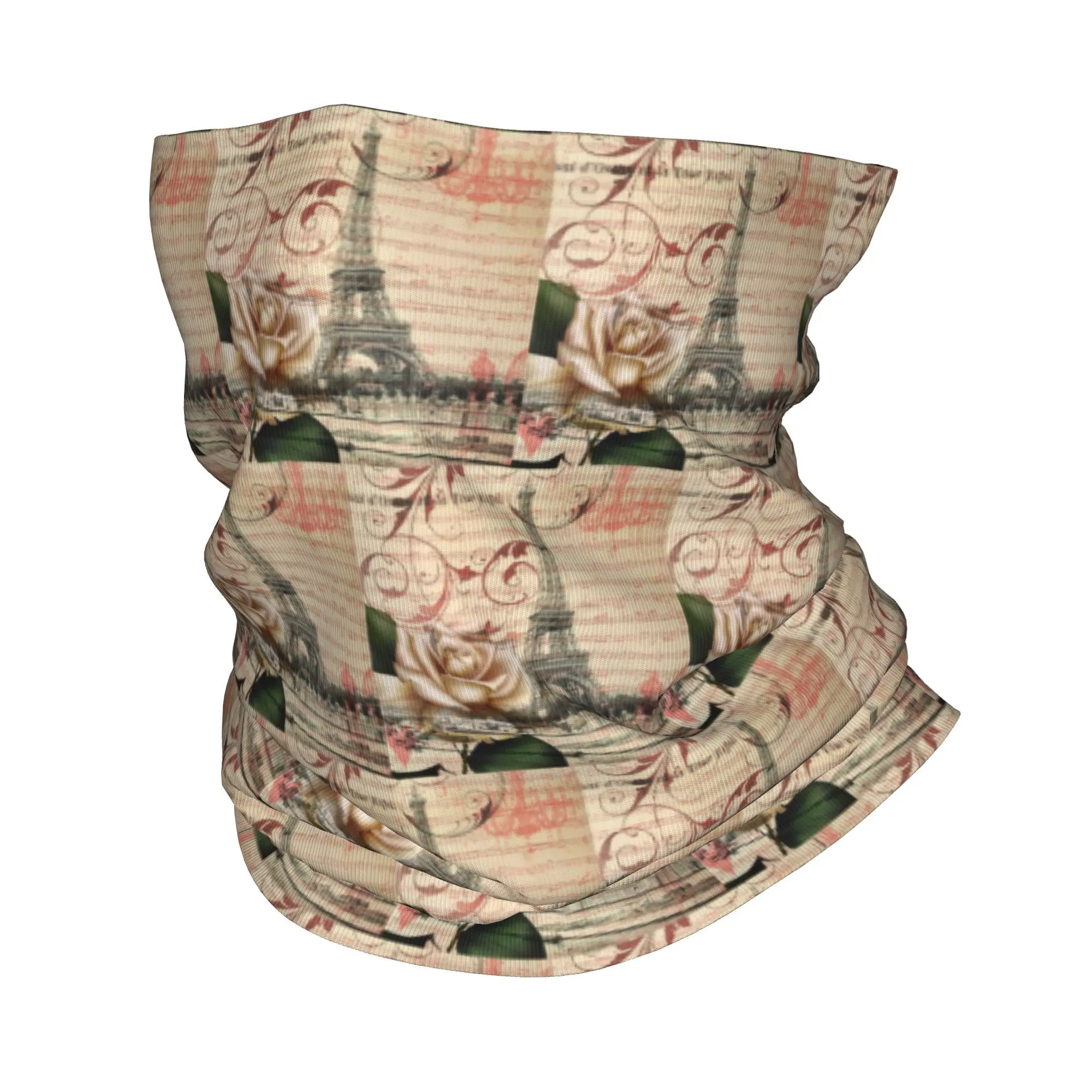 

Темная академия, французская ботаническая белая роза, Париж, Эйфелева башня, бандана, маска, шарф, теплый головной убор для бега