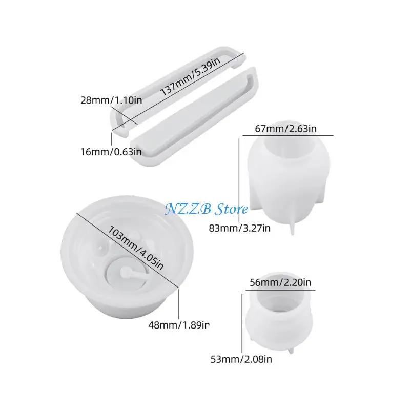 

T21F Crystal Epoxy Mold Set Resin Table Lamps Moulds Reusable Silicone Moulds
