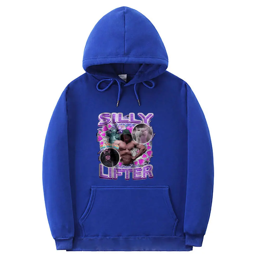 Sam Sulek Silly Lifter Pump Cover Bodybuilder Funny Meme Print Hoodie Men Women Vintage Casual Tracksuit Male Oversized Hoodies
