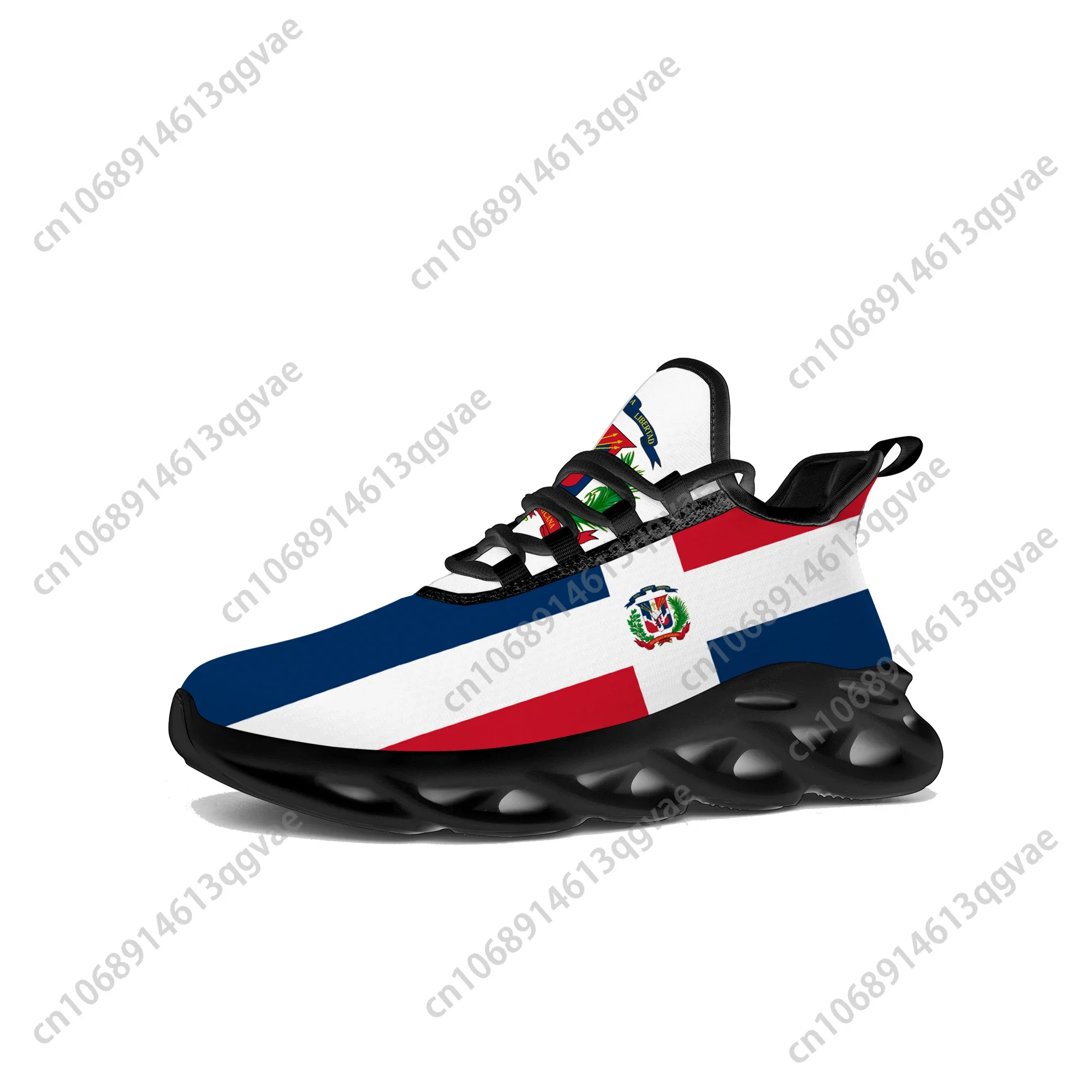 

Dominican Republic Flag Flats Sneakers Mens Womens Sports Running Sneaker Lace Up Mesh Footwear Tailor-made Shoe