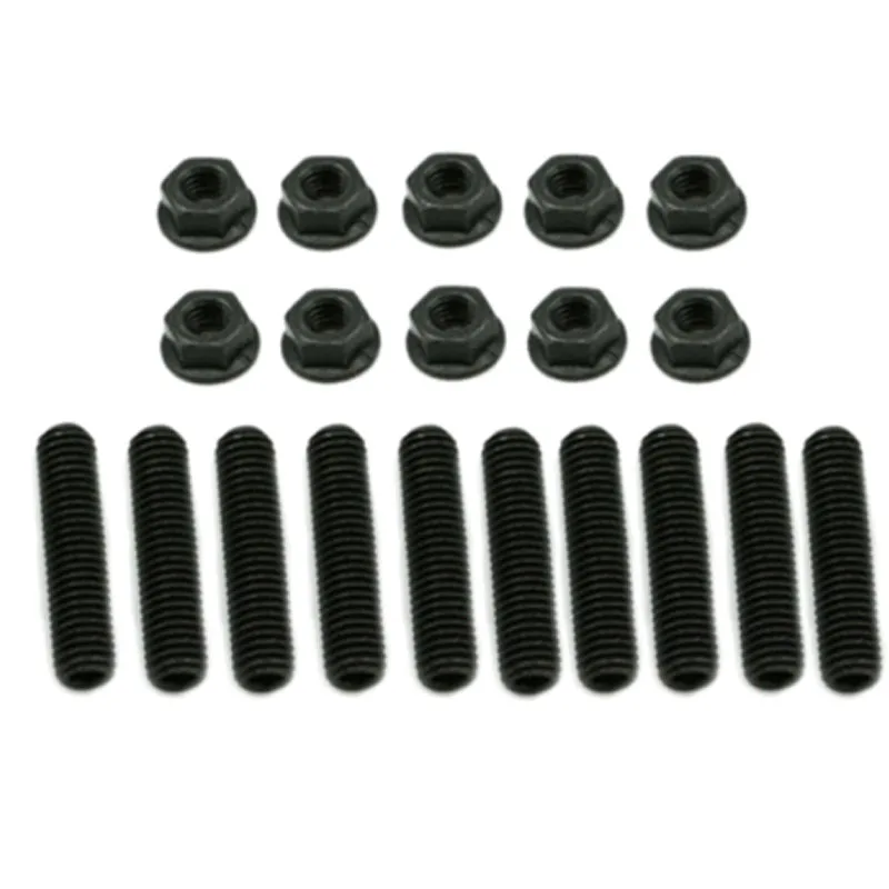 10 Sets For Honda Acura Civic Del Header Black Exhaust Manifold Head Stud Bolt Kit Bolts