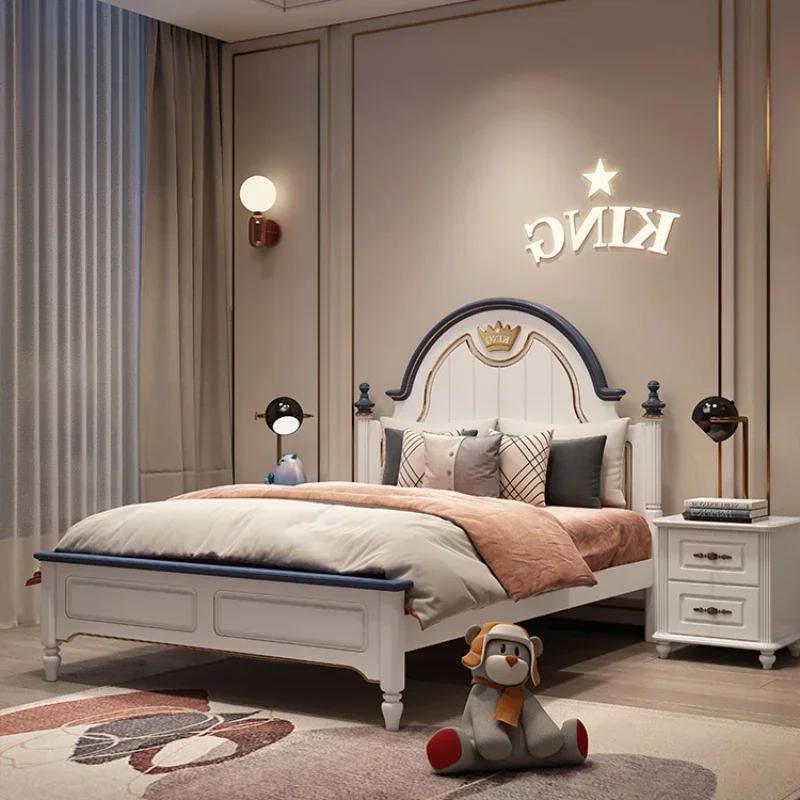 European Modern Childrens Bed Elegant Pretty Comferter Loft Bed Headboards Villa Storage Letto Matrimoniale Hotel Furniture