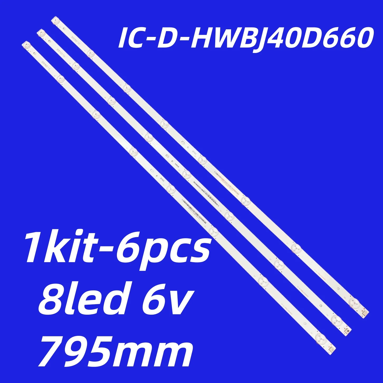 5mmLED backlight strip for  IC-D-HWBJ40D660 V400HJ9-MD1 V400HJ9-MD1 3v 798mm