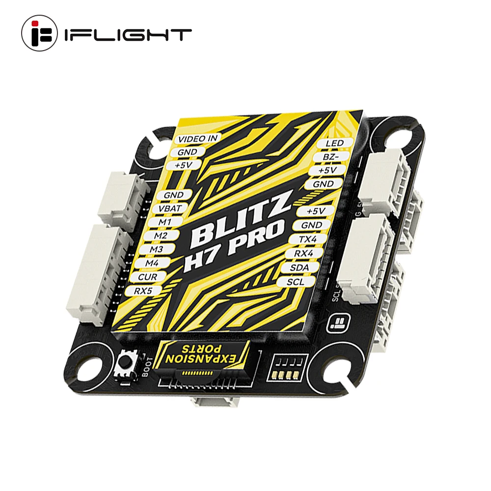 

IFlight BLITZ H7 Pro Flight Controller ICM42688 STM32H743 4S-12S LIPO Blackbox LED Controller BEC 35x35mm 20g for RC FPV Drone