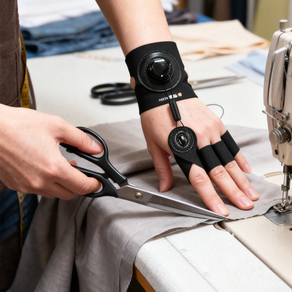 Verstellbare Fingerschiene für Training & Erholung - Triggerfinger-Bandage mit Knopf, passend für alle Finger | 1 Stück Orthopädische Stütze – Detail 9
