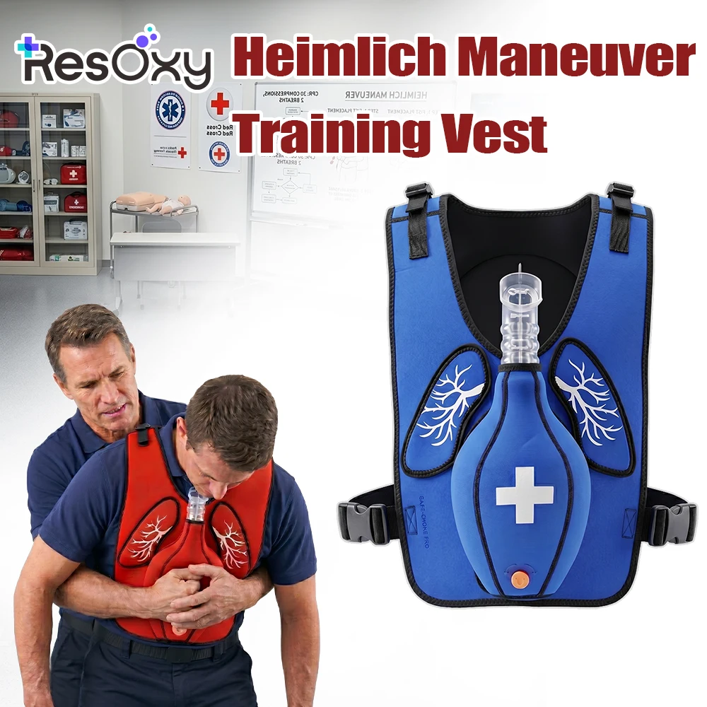 Chaleco de Entrenamiento para el Maneuver de Heimlich Resoxy, Simulador de Asfixia para Demostraciones de RCP en el Aula, Modelo de Obstrucción de las Vías Respiratorias