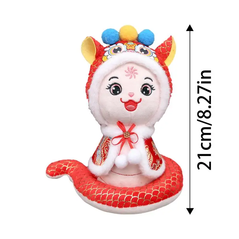 2025 Plush Snake Toys Snake Year Cartoon Chinese Style Mascot Plush Toy Spring Festival Snake Plush Snake Stuffed Toy 2025 Cute