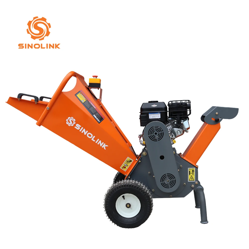 

6.5HP Hand Push Wood Chipper Machine Easy-to-Clean 4 Inch Cutter Shredder With Petrol Electric Manual Power Source Options