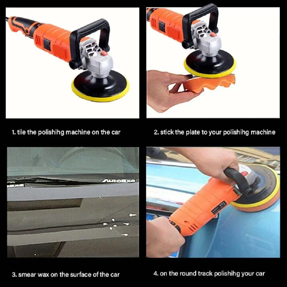 Electric Car Polisher Sander Buffer Polishing Machine Kit 1580W Variable Speed