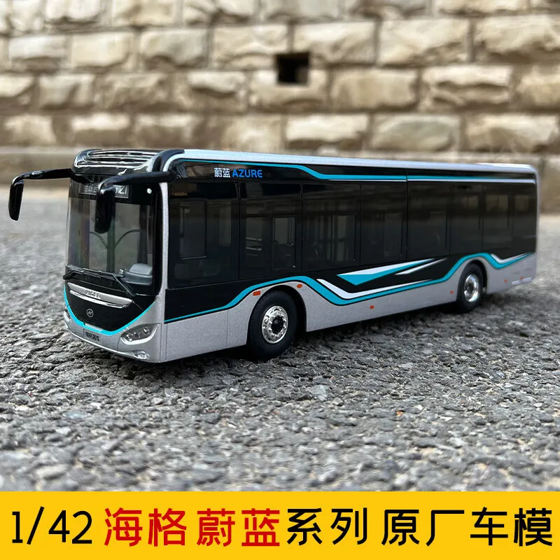 1:42 Original Model,Kinglong Higer BUS,Azure New Energy BUS,Lights Can Shine,Alloy Car Model for Display,Gift and Collections