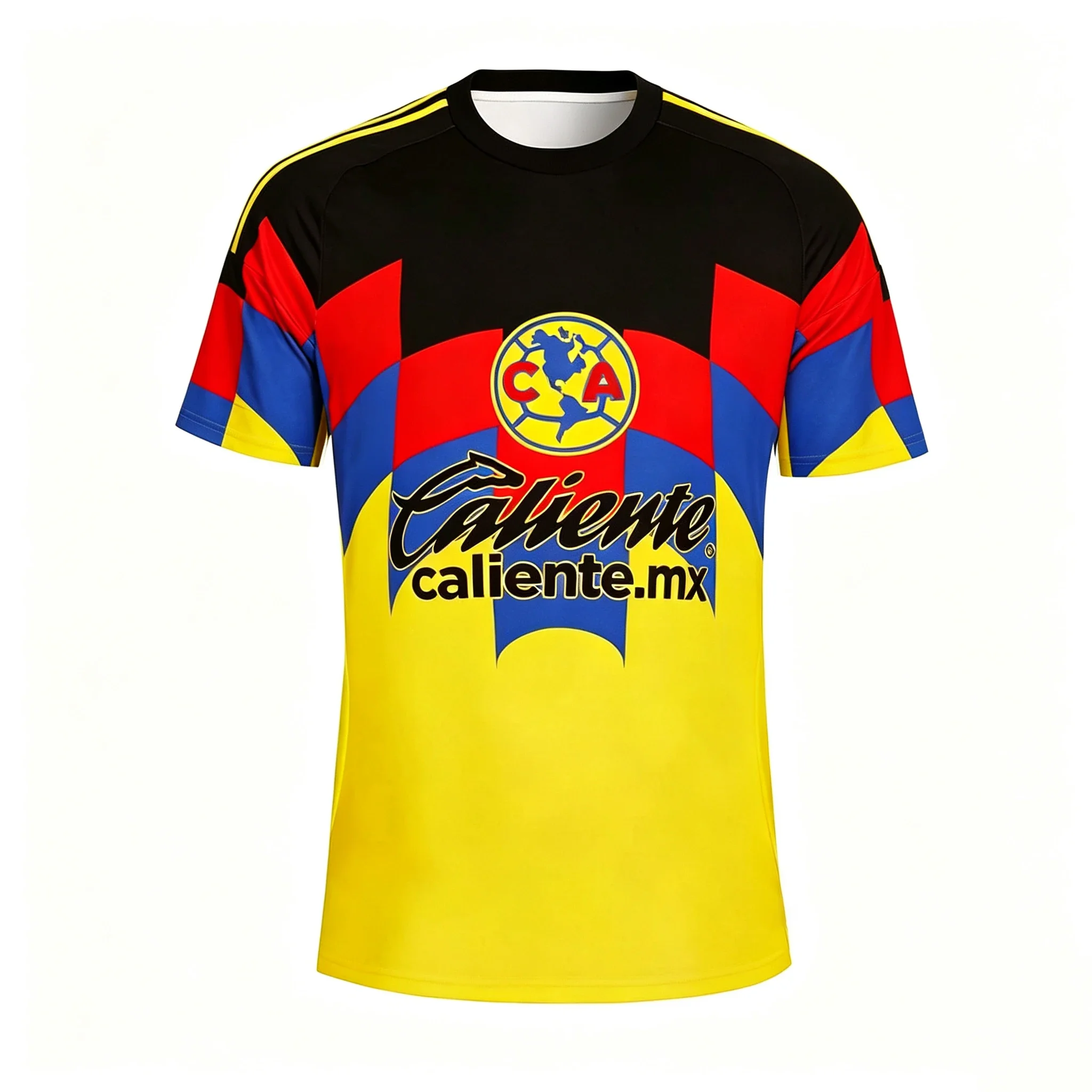 2026  América 3D Printed Football Jersey Men's Summer Quick Drying Breathe Short Sleeved T-shirt Family Matching Clothing