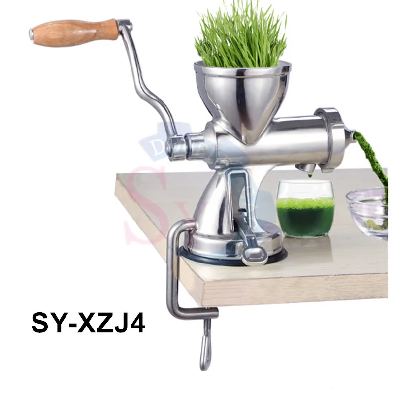 Медленная соковыжималка для пшеничной травы, ручной шнек из нержавеющей стали, медленная соковыжималка для фруктов, пшеничной травы, овощей, апельсинового сока, машина