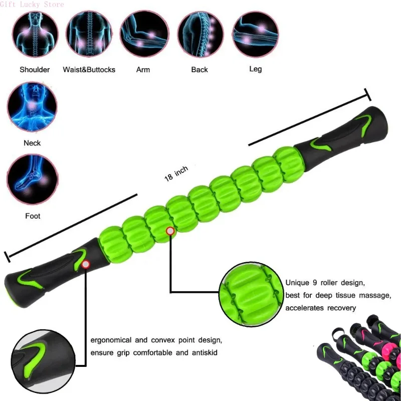 Muscle Relaxation Fitness Massage Stick Sports Strain Relaxation Fascia Lymphatic Massage Roller Massage Stick GL20251201