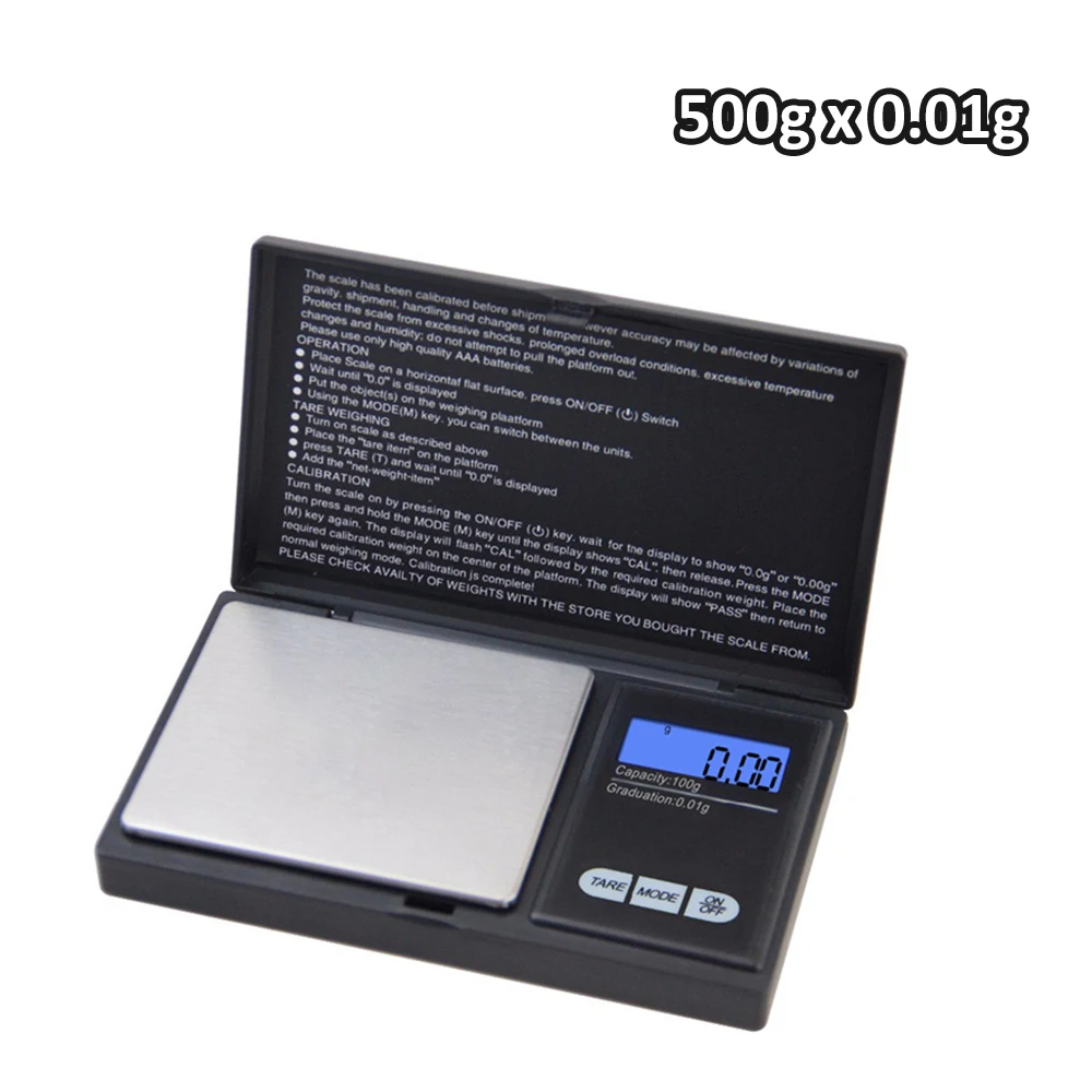 0,01 g sieraden mini roestvrijstalen elektronische weegschaal digitale zakweegschaal goudgram balans weegschaal draagbare zakweegschaal