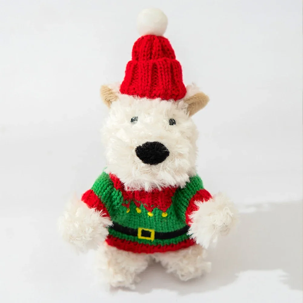 Mini vestiti Accessori per abiti per cani Jellycat da 11 cm West Highland White Terrier Pupazzo di neve di Natale Maglione Abbigliamento invernale