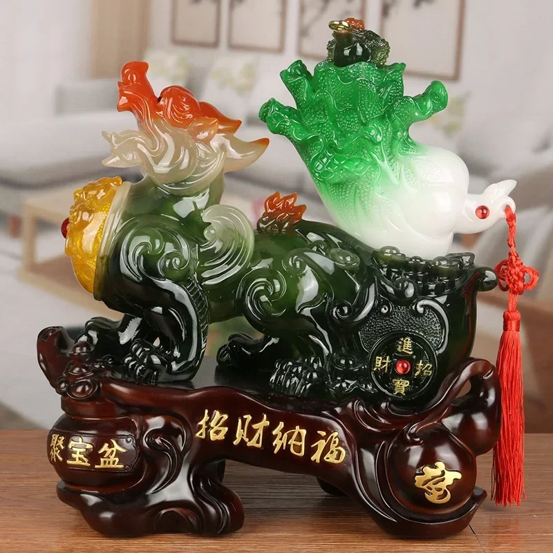 

Lucky Pixiu украшения из смолы для дома, офиса, рабочего стола, гостиной, винного шкафа, подарки на открытие