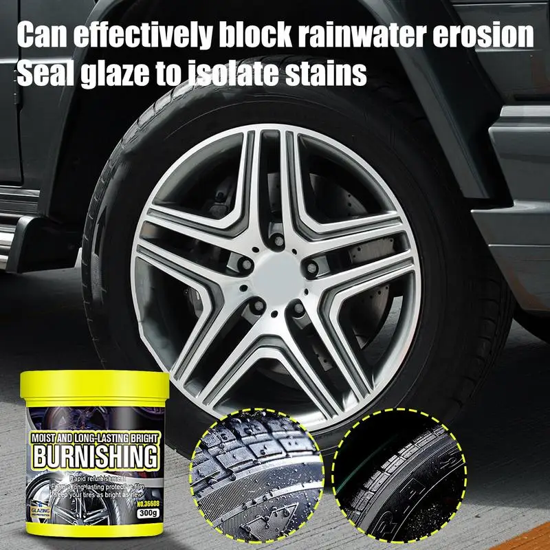 

Car Tire Shine Tire Cleaner And Shine Super Hydrophobic 300g Tire Dressing Solution Wheel Protector Agent Tire Restorer For Long