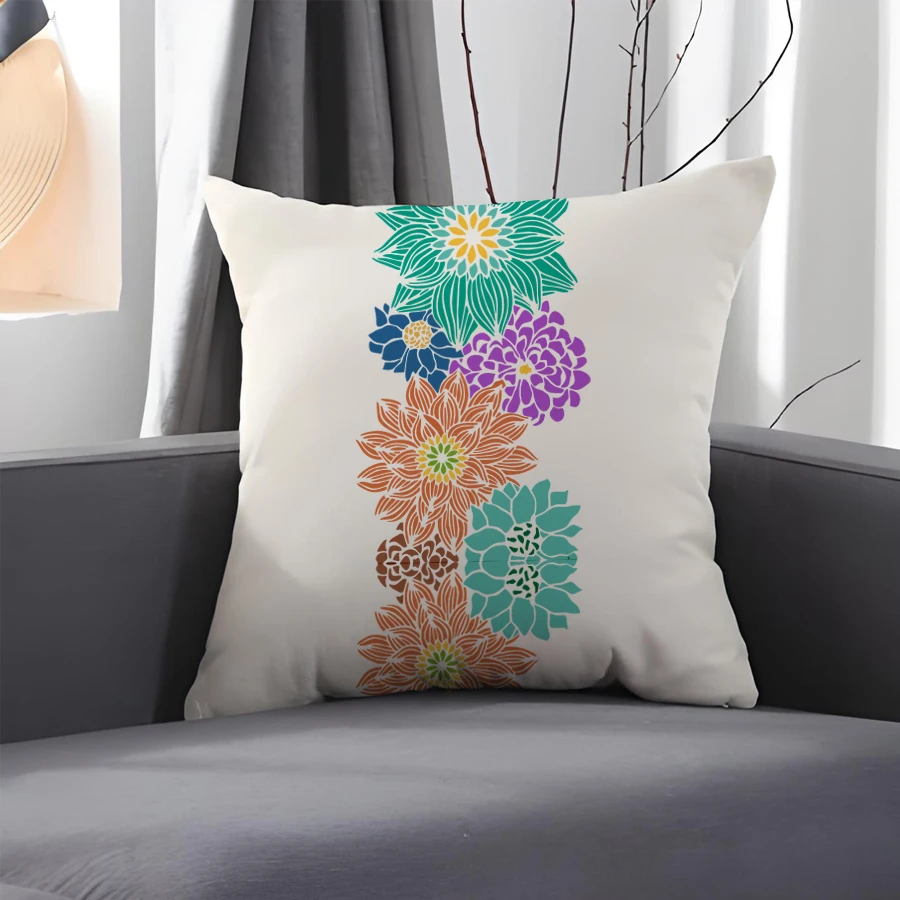 A4 Flower Stencil Floral Pattern Template