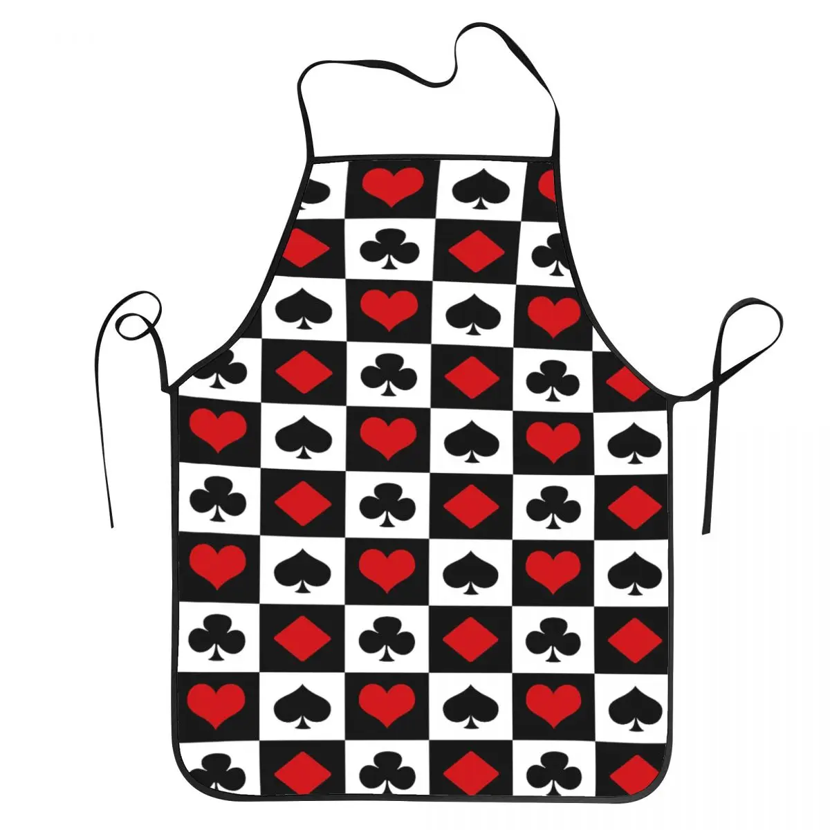 Playing Card Aprons Chef Cuisine Tablier Waterproof Bib Kitchen Cleaning Pinafore for Women Men Gardening