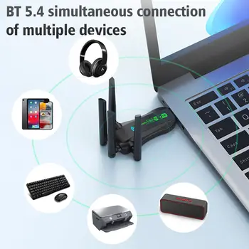 WiFi 6 AX900 Bluetooth 5.4 WiFi USB adaptér Bezdrátová síťová karta 2.4G a 5GHz Wi-Fi anténa USB pro PC/notebook Win10/11 Ovladač zdarma 8 nejlepší prodej Bluetooth WiFi převodník - №1