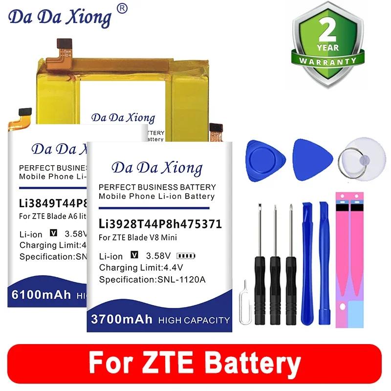 DaDaXiong New Li3934T44P8h876744 Li3849T44P8h906450 Li3839T43P6h406790 For ZTE Nubia Grand Blade A6 D6 V6 X7 Z11 Max 2 V8 Mini