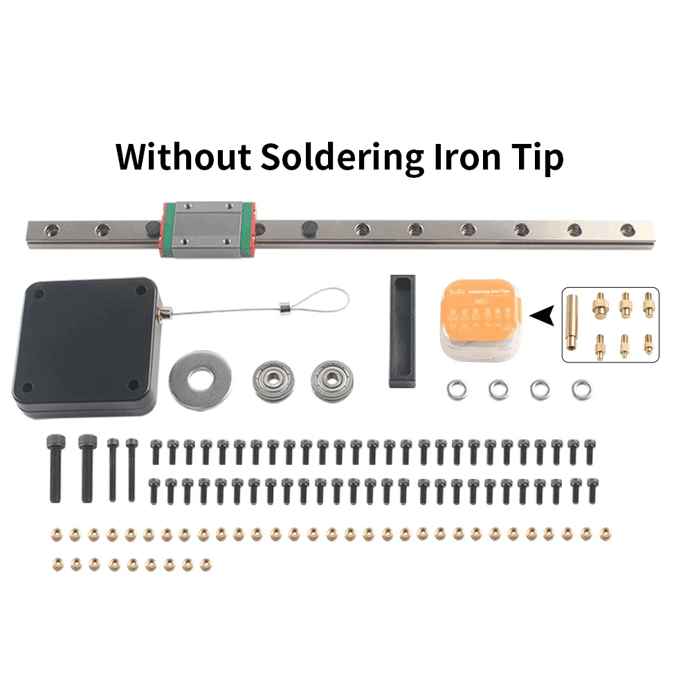 Warmte Set Insert Press Tool Stealth Press Kit Soldeerbout Tip Draad Insert Moer Ingebedde Kit M2 M3 M6 M8 Voor 3D Printing Onderdelen