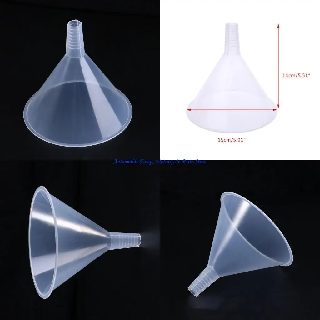 

H7BD 150 -мм пластиковая белая прозрачная воронка для гаража / автомобильных жидкостей / лаборатория / k