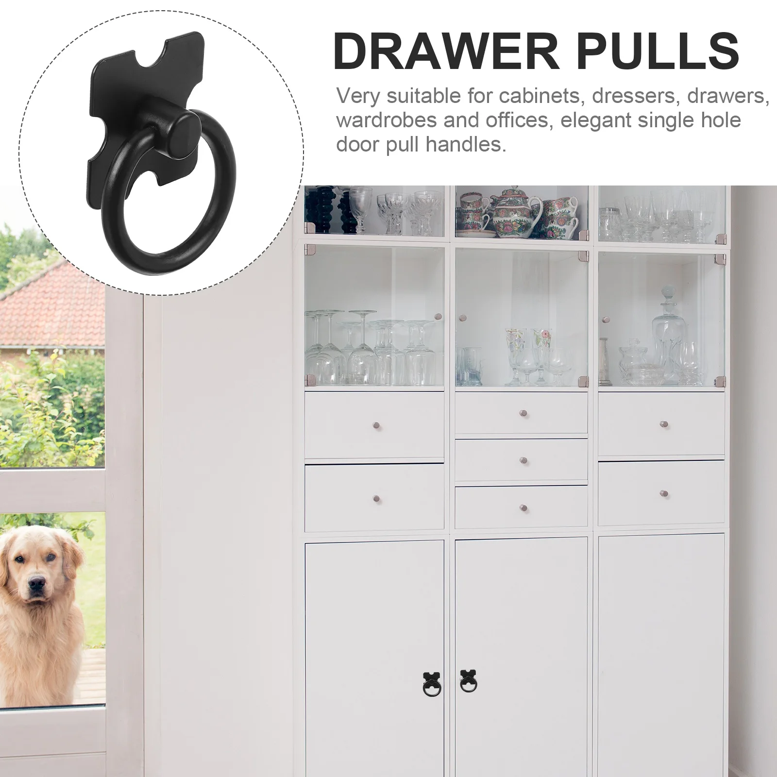 

4Pcs Stylish Zinc Alloy Cabinet Pulls Antique Dresser Drawer Handles Home Furniture Knobs